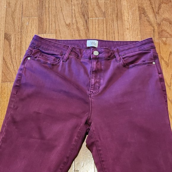 Wash Lab High Waist Purple Jeans with Stretch Size 31 - Picture 2 of 9